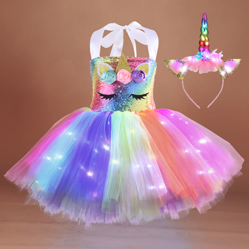Unicorn Glow Princess Dress