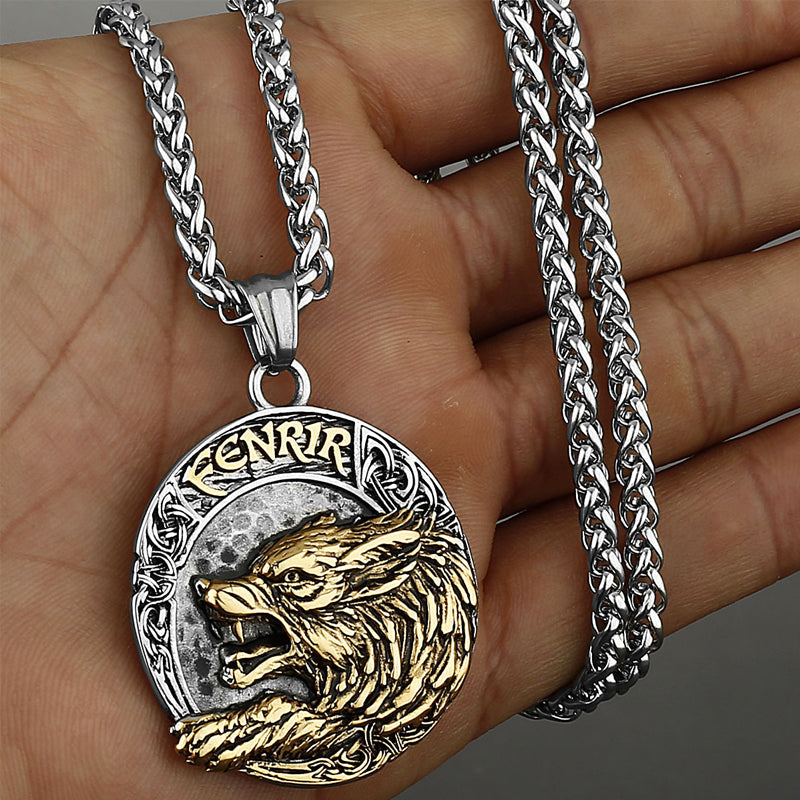 Vikings Wolf Fenrir StainlessStell Necklace