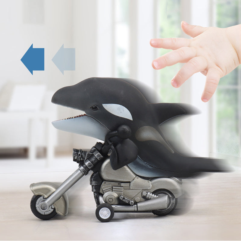 Friction-Powered Animal Motorcycle Toys