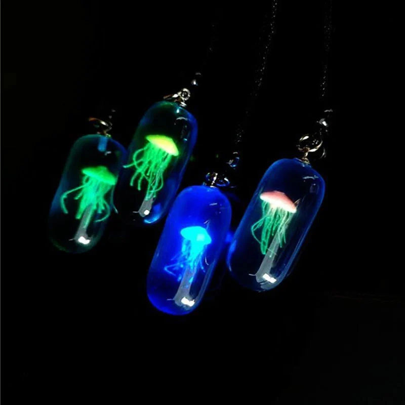 Glow in the Dark Jellyfish Necklace