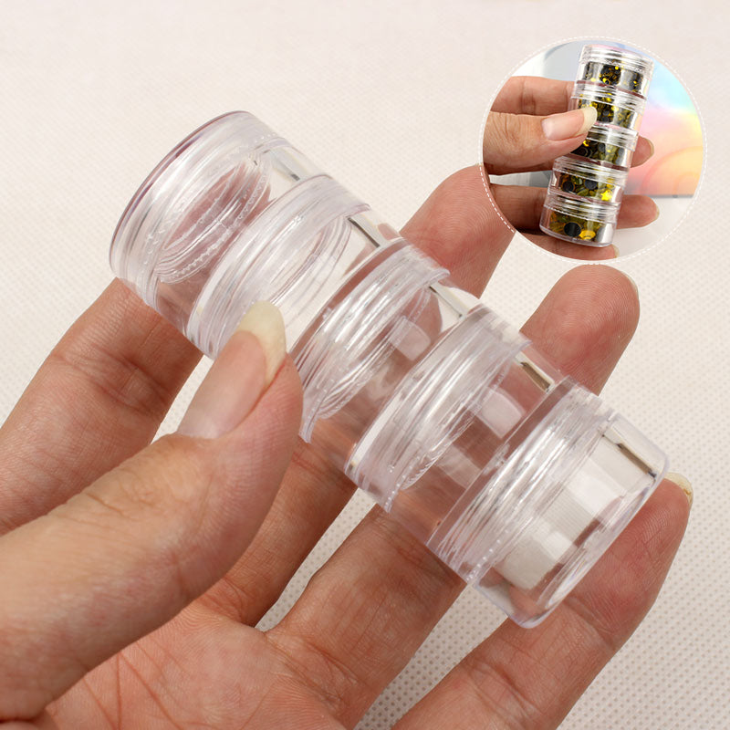 5 in 1 Connected Transparent Sealed Bottles