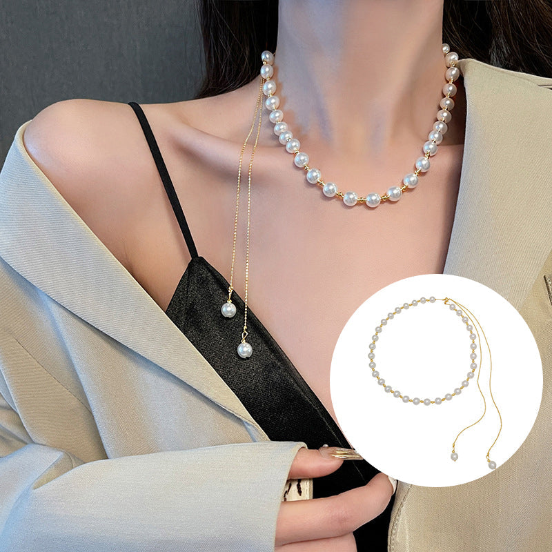 Pull-out Pearl Necklace