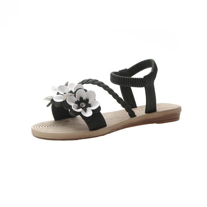 New Women's Sandals With Bohemian Flowers