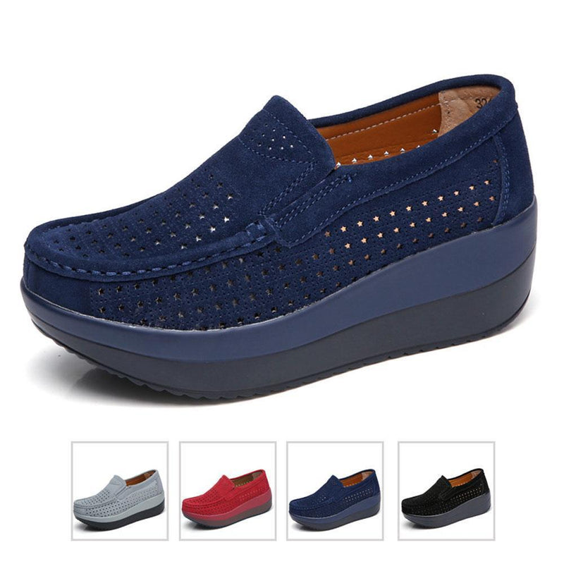 Womens Slip On Hollow Out Loafers