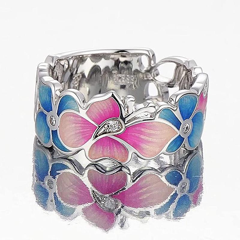 Fashion Flower Butterfly Ring
