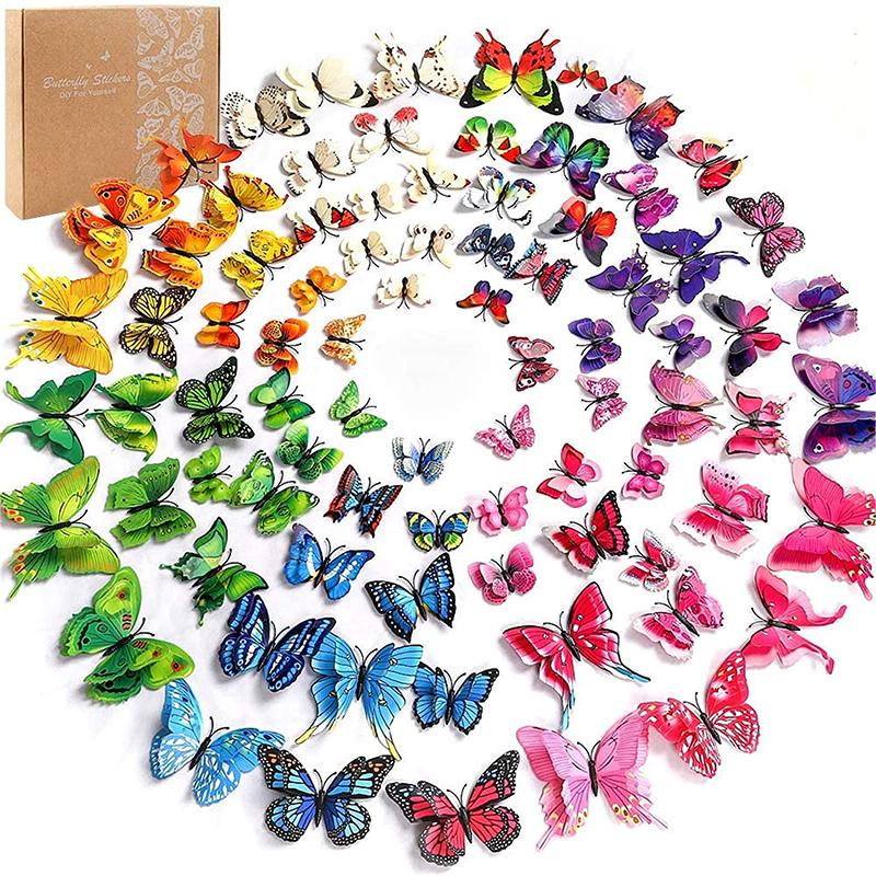 3D Butterfly Wall Mural Stickers,12 pcs