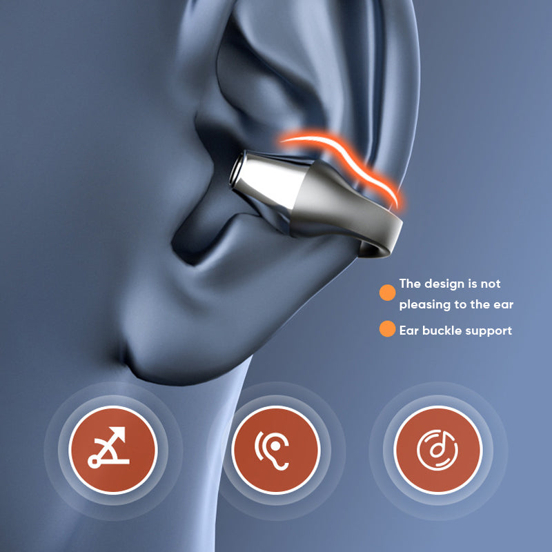 Bluetooth Ear Clip Bone Conduction Earphones