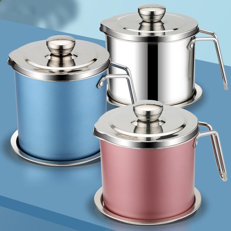 Stainless Steel Oil Strainer Storage Can