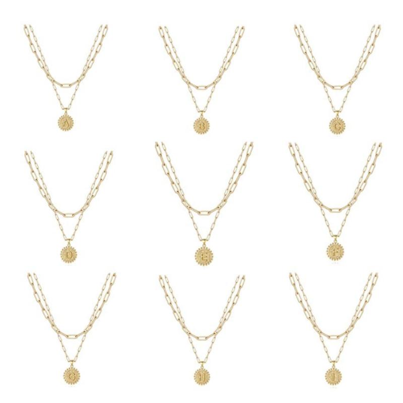 Gold Initial Necklaces for Women