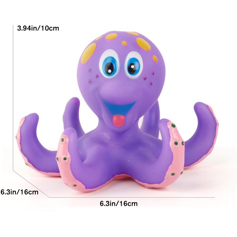 Floating Purple Octopus with 3 Hoopla Rings