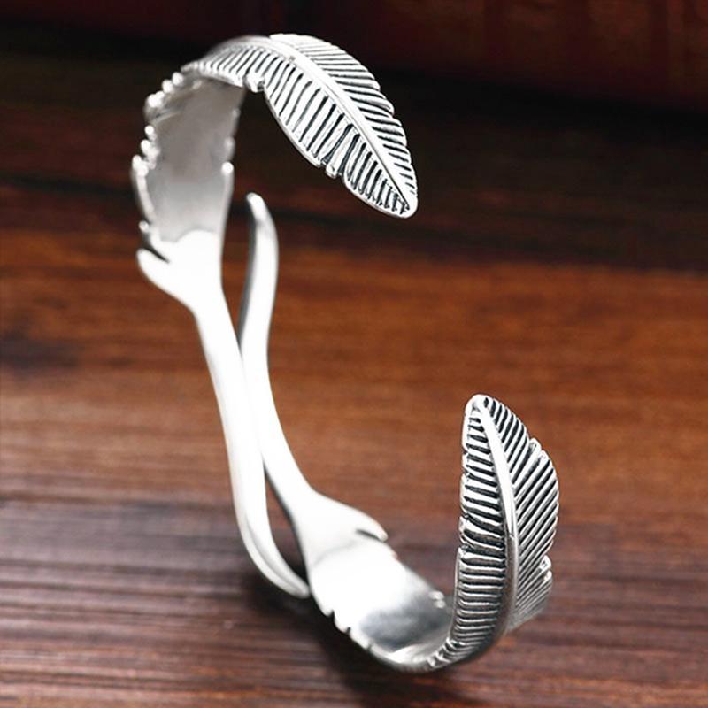 Silver Feather Bracelet