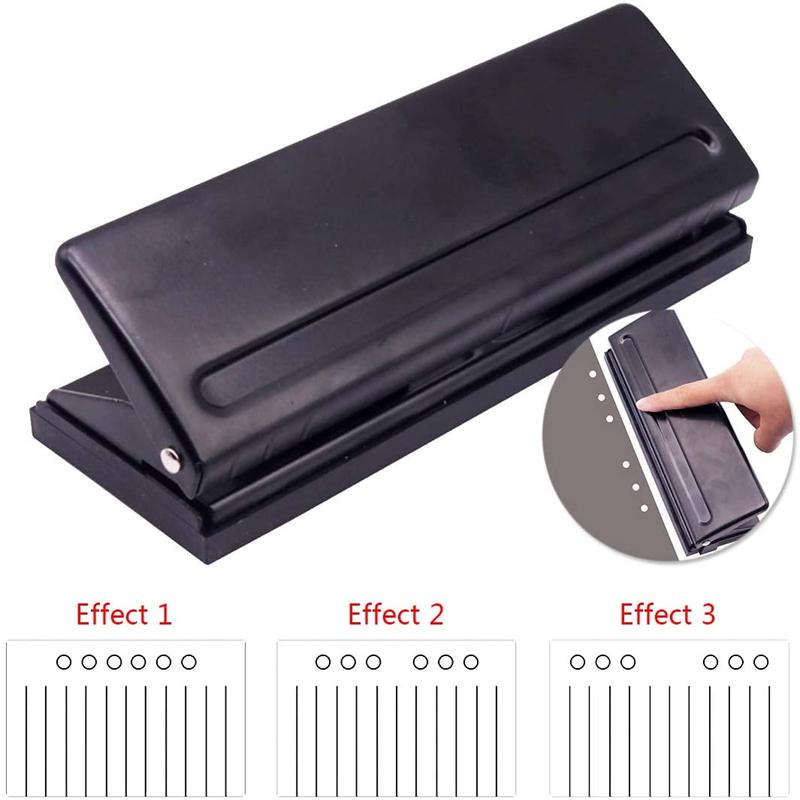 Adjustable 6-Hole Punch Paper Puncher