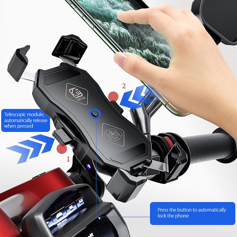 Mobile phone wireless charger for Motorcycle
