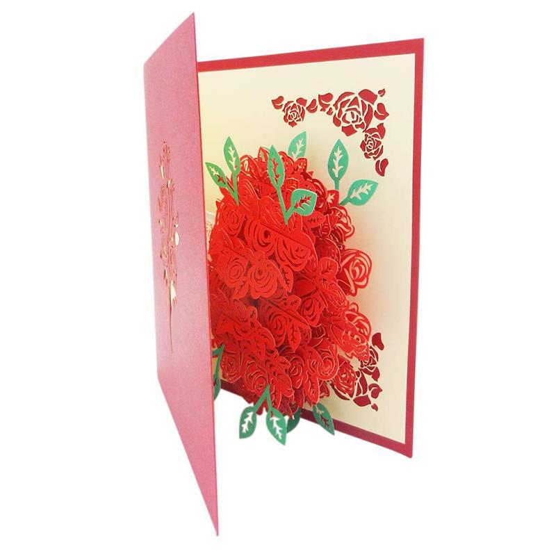 Rose Bouquet Pop-up Card - Valentine's Day Card