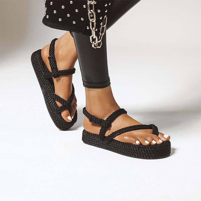 Fashion Knitted Platform Sandals