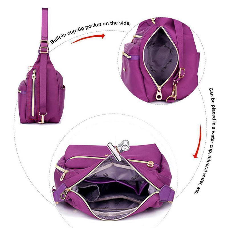 Bag with Double Zippers, Handbag and Shoulder Bag