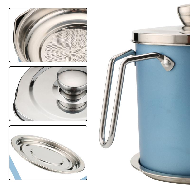 Stainless Steel Oil Strainer Storage Can